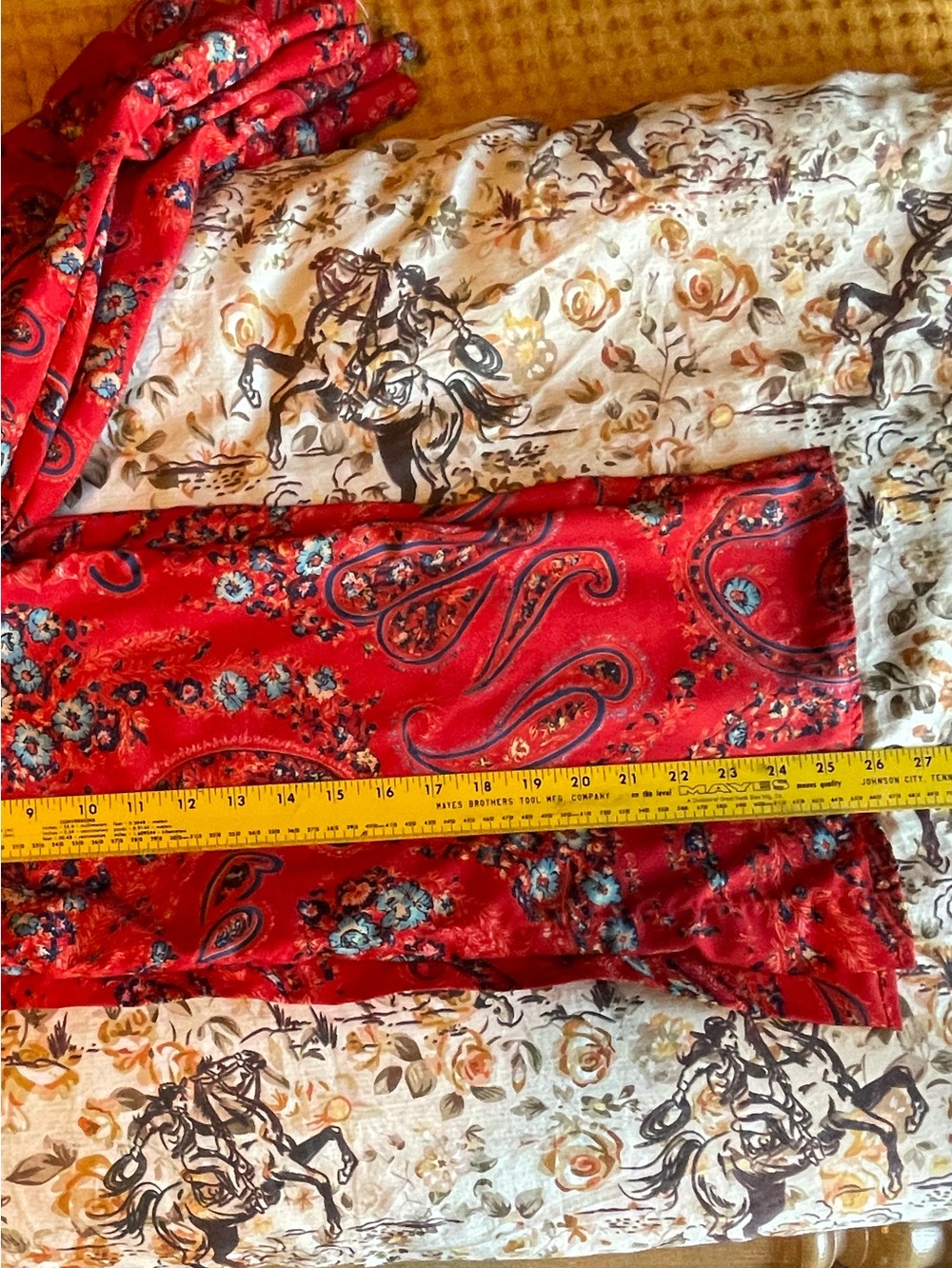 Red Paisley Ruffle-Trim Blouse - Picture 11 of 13